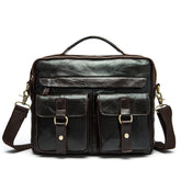 Excelsior Leather Satchel Bag - Mosso