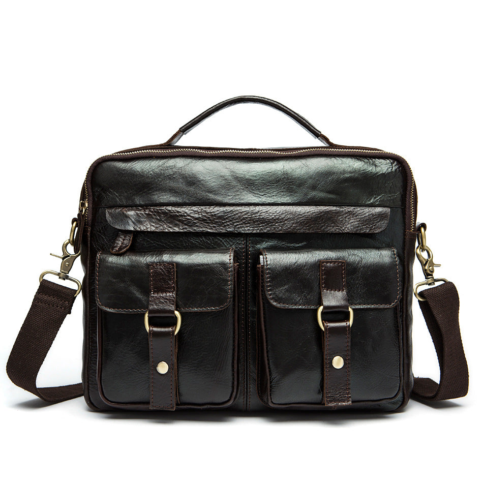 Excelsior Leather Satchel Bag - Mosso