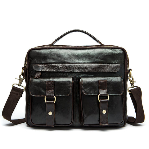 Excelsior Leather Satchel Bag - Mosso