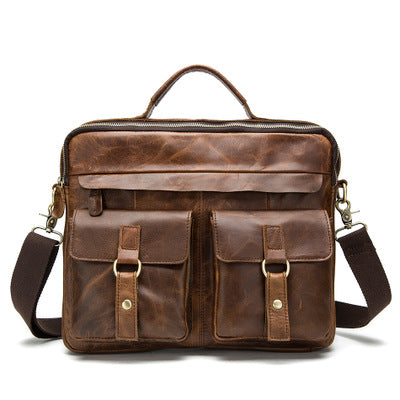 Excelsior Leather Satchel Bag - Mosso