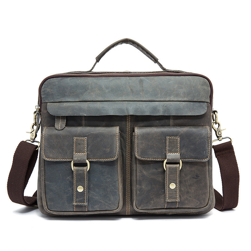 Excelsior Leather Satchel Bag - Mosso