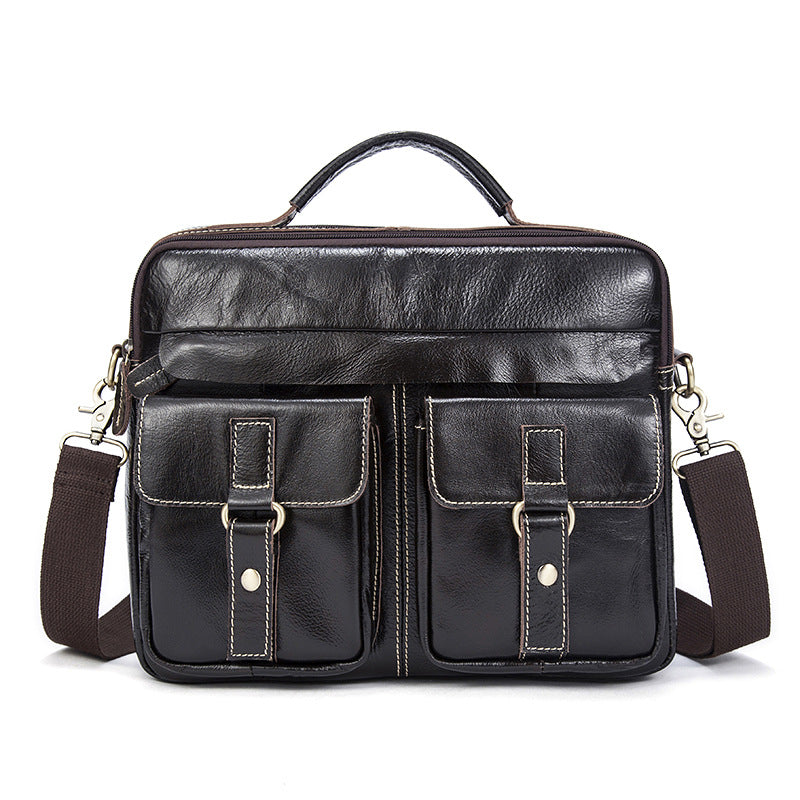 Excelsior Leather Satchel Bag - Mosso