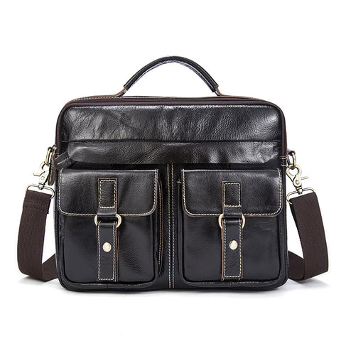 Excelsior Leather Satchel Bag - Mosso
