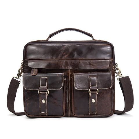 Excelsior Leather Satchel Bag - Mosso