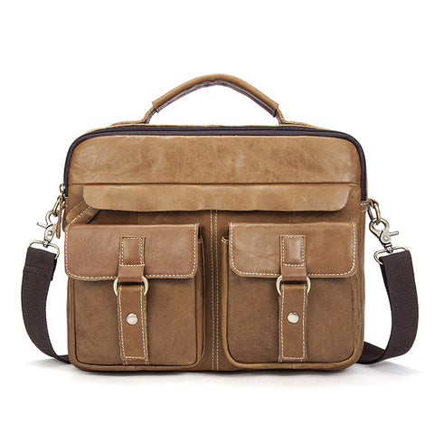 Excelsior Leather Satchel Bag - Mosso