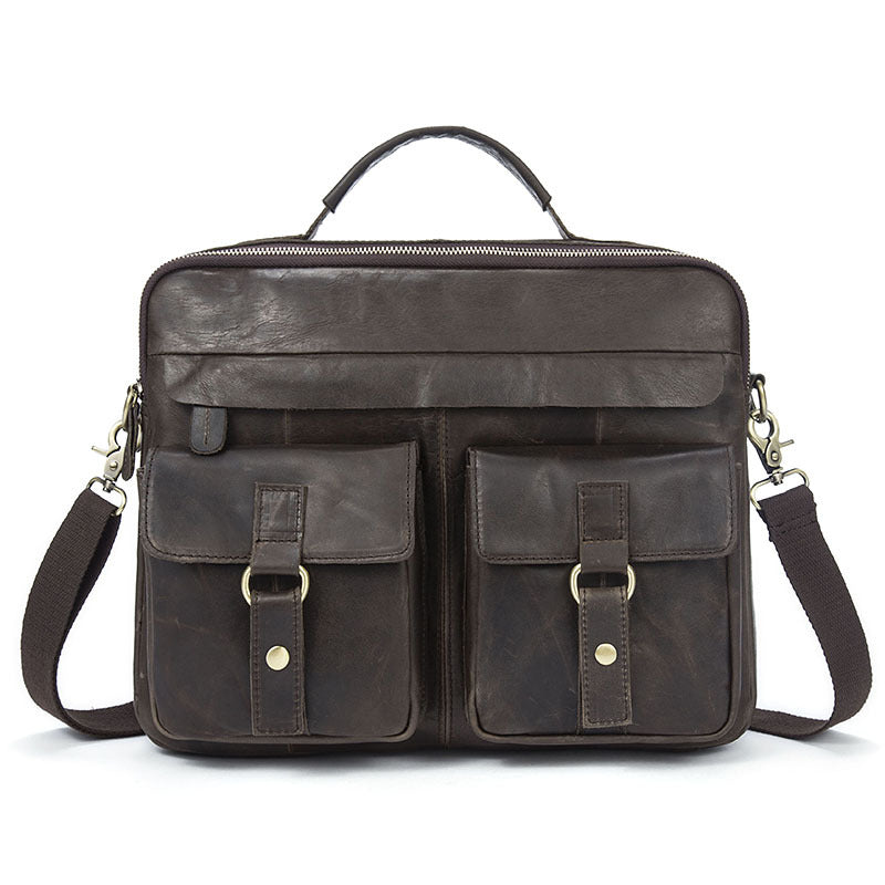 Excelsior Leather Satchel Bag - Mosso