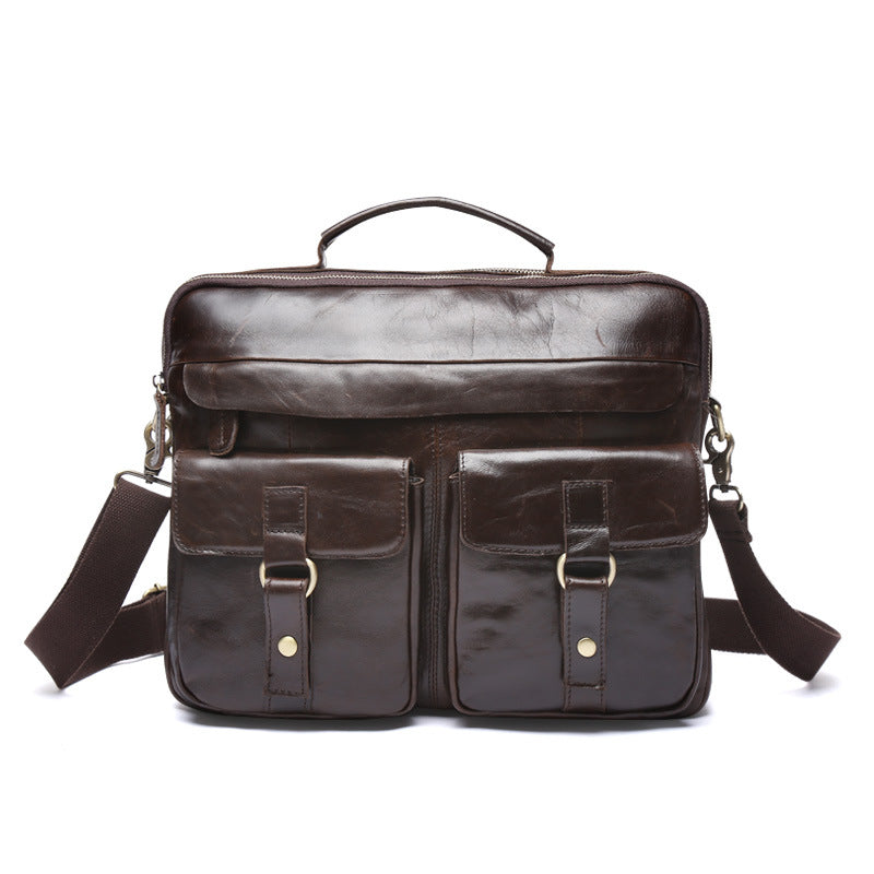 Excelsior Leather Satchel Bag - Mosso