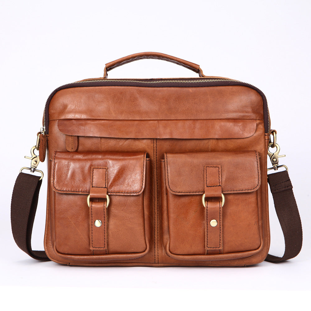 Excelsior Leather Satchel Bag - Mosso