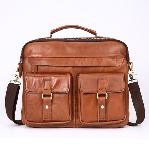 Excelsior Leather Satchel Bag - Mosso