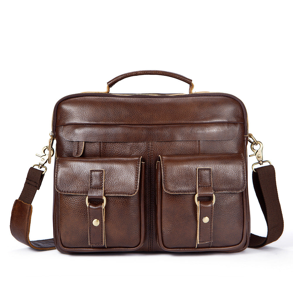 Excelsior Leather Satchel Bag - Mosso