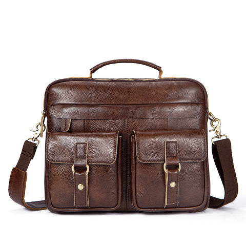 Excelsior Leather Satchel Bag - Mosso