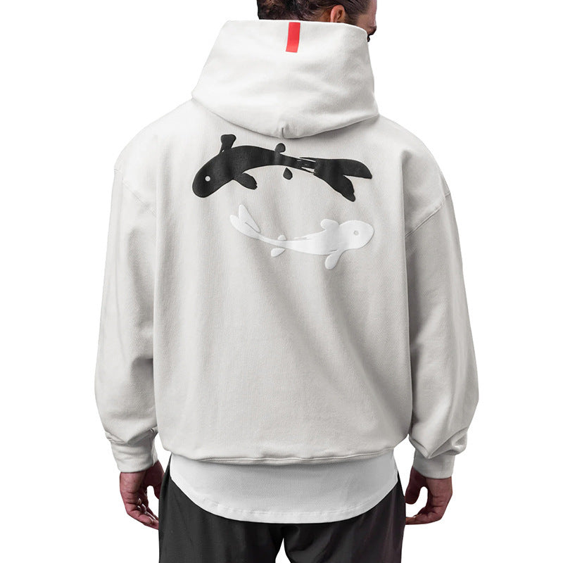 printed hoodie with pockets for men