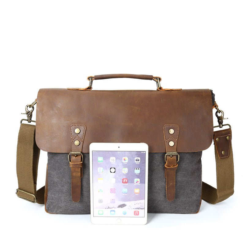 Leather Satchel - Essential Leather Satchel - Majestica - AEVEAx