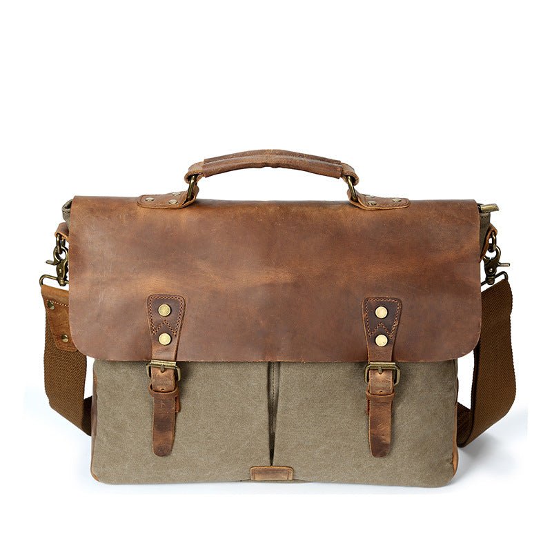 Leather Satchel - Essential Leather Satchel - Majestica - AEVEAx