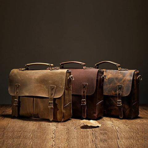 Leather Satchel - Essential Leather Satchel - Prismora - AEVEAx