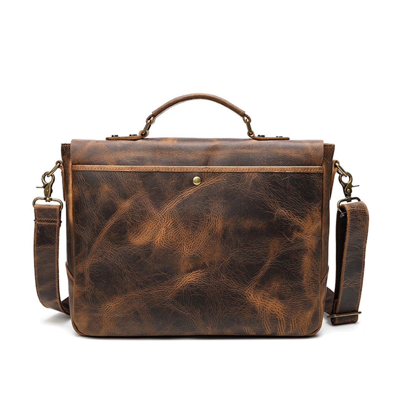 Leather Satchel - Essential Leather Satchel - Prismora - AEVEAx