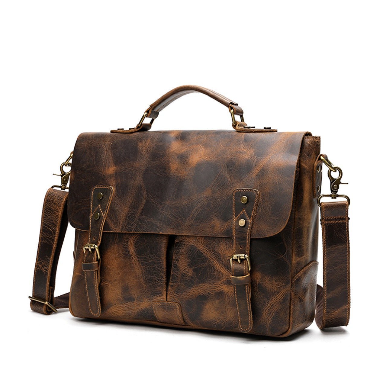 Leather Satchel - Essential Leather Satchel - Prismora - AEVEAx