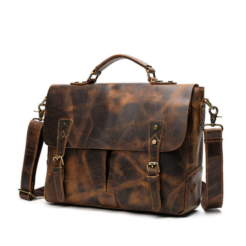 Leather Satchel - Essential Leather Satchel - Prismora - AEVEAx