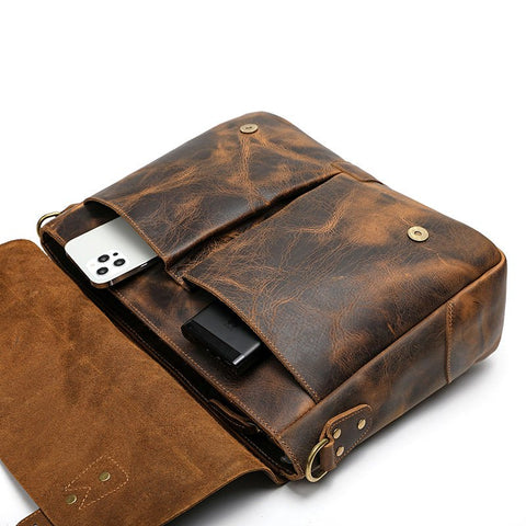 Leather Satchel - Essential Leather Satchel - Prismora - AEVEAx